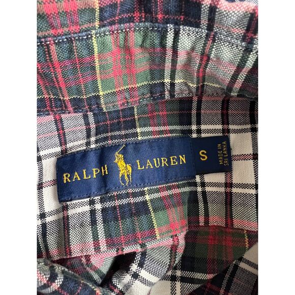 Ralph Lauren Men's Long Sleeve Button Down Shirt Blue Red Green Plaid Size S - Picture 4 of 10
